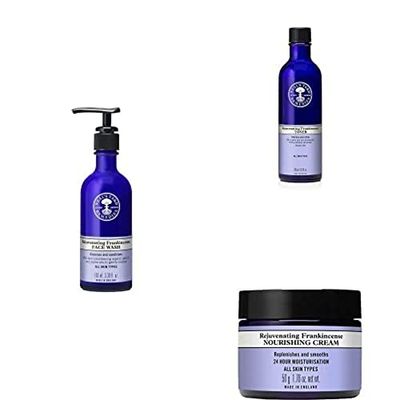 Neal's Yard Remedies Frankincense Bundle with Facial Wash, Nourishing Cream & Toner | Hydrate, Refine & Prime