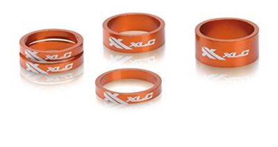 XLC Unisex - volwassen stuurkopuitbreiding A-Head Spacerset AS-A02 3x5/1x10/1x15 mm 1 1/8 inch, oranje, één maat