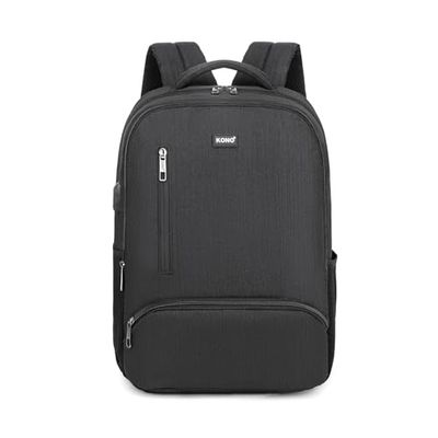 Kono Backpack Mens Laptop Backpack 15.6 Inch Laptop Bag School Bag Boys Travel Rucksack for Men (Black)