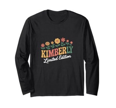 Kimberly - Fiori in edizione limitata con nome personalizzato moglie nonna Maglia a Manica