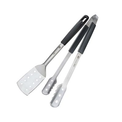 Fmprofessional Set utensili per barbecue, pinza multiuso e paletta forata, utensili da cucina lavabili in lavastoviglie, acciaio inossidabile, utensili BBQ resistenti alle alte temperature