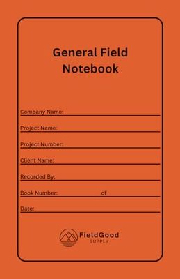 General Field Notebook - Paperback 5.5" x 8.5" - 100 Column/Column Pages - Orange: 103-OR-P-100-S1-01