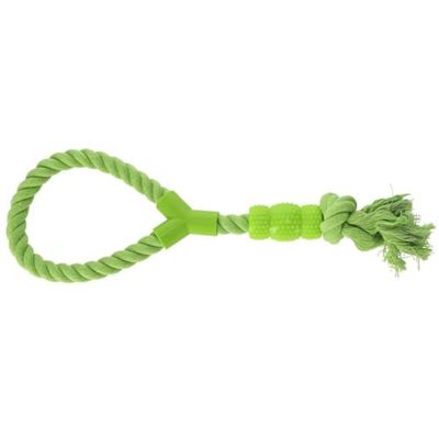 Dingo Hundleksak grön bomull gummi