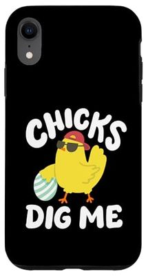 Chicks Dig Me Funny Easter Egg Caccia Bambino Ragazzi Uomini Bambini Custodia per iPhone XR
