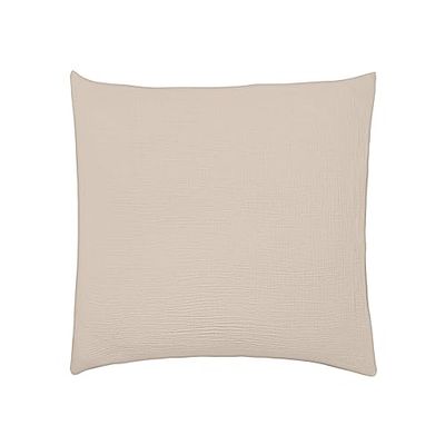 ITC Federa per Cuscino, Garza di Cotone Lavata, Beige Naturale, 65 x 65 cm