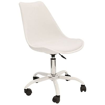 Cmp-Paris Sedia con ruote bianche, 46,5 x 58,5 x 92