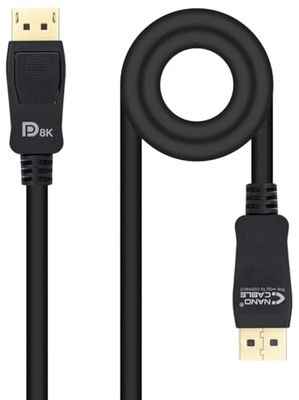 Brightium VESA-gecertificeerde DisplayPort-kabel 1,4, 1,5 m, compatibel met monitoren met hoge resolutie en geschikt voor games en grafisch design.
