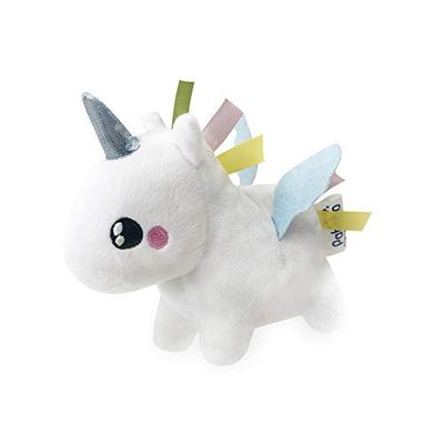 Pabobo - Veilleuse - Licorne Shakies - Peluche - Doudou - Enfant & Bébé - Lumière douce - Portable - Secouer pour allumer - Minuteur - Lavable - Piles incluses - Dès la naissance 0+ - Blanc