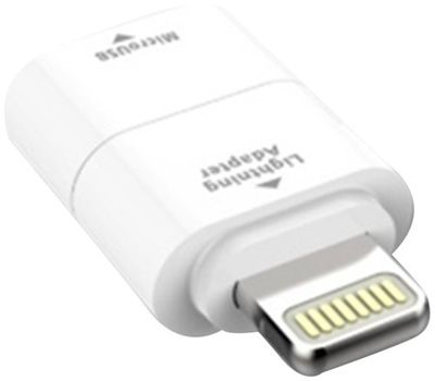 Charge It Apple Lightning à Micro USB Adaptateur pour iPhone 5/ iPhone SE/5S/5C/6/6 Plus, iPad 4/Air/Mini, iPod Nano 7, iPod Touch 5 - Blanc