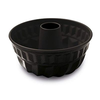 Guardini, Moule à pudding avec cône Ø 23 cm, Acier avec revêtement antiadhésif, Noir, Fabriqué en Italie, Ligne Gardenia