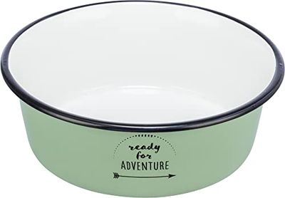 TRIXIE Ciotola smaltata/acciaio inossidabile, 1,9 l/Ø 21 cm, verde – 25213