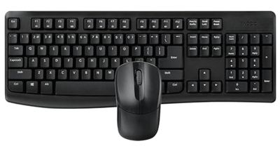 Rapoo | Mouse e tastiera wireless X1800Pro (mouse e tastiera Bluetooth, resistente agli spruzzi, batteria durevole, universale) colore nero