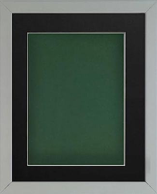 Frame Company Radcliffe Grey 24x18 with Bottle Green BB and Black Mount for 18x12
