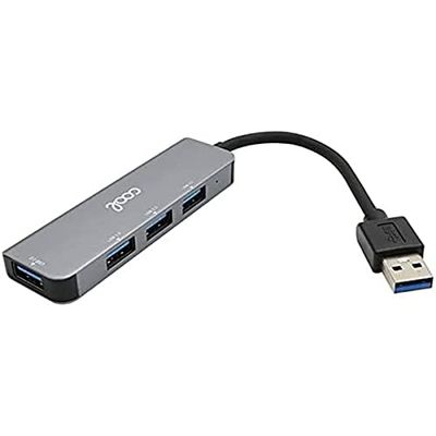 Universal Cool USB Hub 4 USB-portar (2.0/3.0) Gjuten aluminium Grå