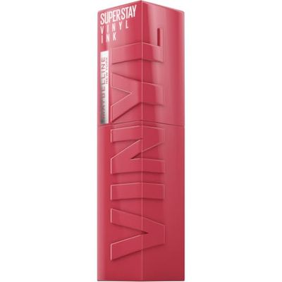 Maybelline New York Rossetto Liquido, Effetto Vinilico, Fino a 16H di Tenuta, Colore Brillante Senza Sbavature, Super Stay Vinyl Ink Pink Mix, Tonalità: 160 Sultry