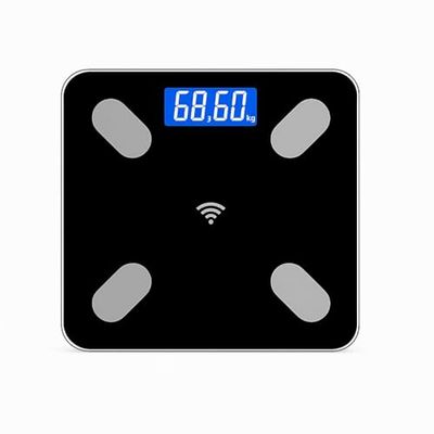 Smart digital personvåg med APP | Professionell och intelligent kroppsviktsövervakningsvåg, BMI och fettmassa med batterier ingår
