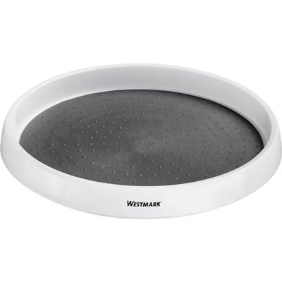 Westmark Turntable Ronda – Practical Organizer for Storing Utensils in the Kitchen, Bathroom, Dressing Room, or Children's Room, Non-Slip, Raised Edge – ø 255 mm