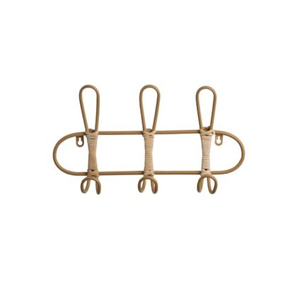 Romimex Perchero de Pared Natural Mimbre 40 x 21 x 8 cm