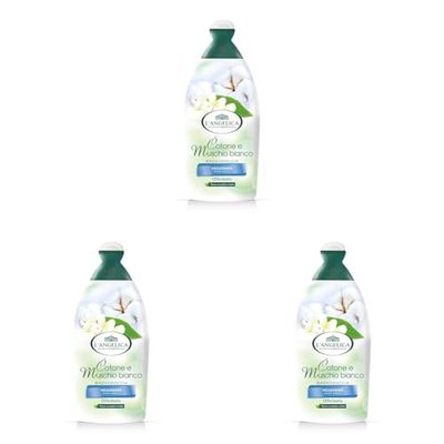 L'Angelica Officinalis Bagnoschiuma con Estratto di Cotone e Muschio Bianco, Bagnodoccia Nutriente e Idratante, Docciaschiuma Senza Parabeni o Siliconi, 1 confezione da 1500 ml