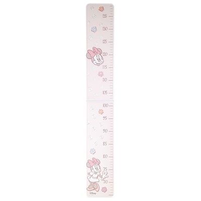 VALENTI & CO. - Disney Minnie - Mètre mural en bois pour enfants avec détails en argent - Parfait pour décoration murale et chambre d'enfant ou comme idée cadeau naissance fille