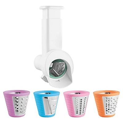 SENCOR STX 014 Taglierina e Grattugia Speciale per Frutta Verdura Mandorle Noci 5 Accessori Intercambiabili per Robot da Cucina STM 635x, Salad maker