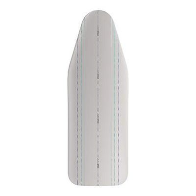 Laurastar Housse Universalcover Gris Clair, Housse Universelle pour Table à Repasser, 131cm x 55cm, 100% Coton, Lignes Graphiques, Repère de Pliage, Clip de Serrage, Montage Rapide, Lavable en Machine