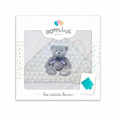 Poyetmotte Ręcznik z kapturem Little Bear z rękawiczką, 75 x 75 cm, wielokolorowy, jeden rozmiar
