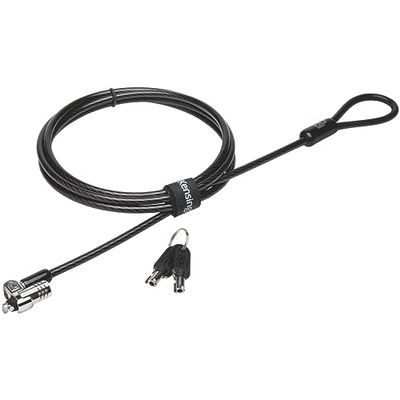 Kensington K65020EU MicroSaver 2.0 Cavo di Sicurezza per Computer in Carbonio, Ultra-Resistente al Taglio con Meccanismo di Chiusura T-Bar e Testina Spessa 10 mm - Lunghezza 1.8m