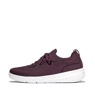 Fitflop Femme Super-q Crystal-Trim Knit Slip-on Laced Sneakers Basket, Plomberie, 40 EU
