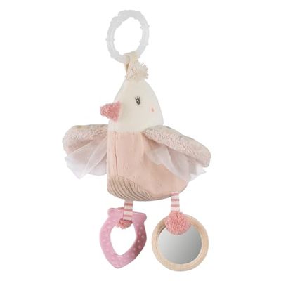 Fehn Pájaro de Actividades, Juguete de Actividad motora para Colgar con emocionantes Funciones de Juego, para agarrar y Hacer Ruidos, compañero optimo para bebés y niños pequeños de 0+ Meses