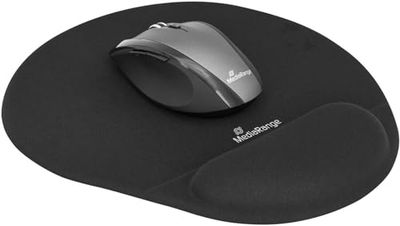 MediaRange Ergonomic Mouse Pad with Wrist Rest Black 30 x 245 x 290 mm