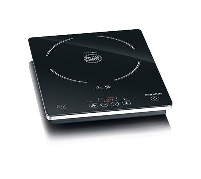 SEVERIN KP 1071, Piastra a induzione, Potenza 2000 W, Diametro 21 cm, 10 livelli di temperatura, Display di temperatura, Timer, Spegnimento automatico in caso di pericolo, risparmio energetico