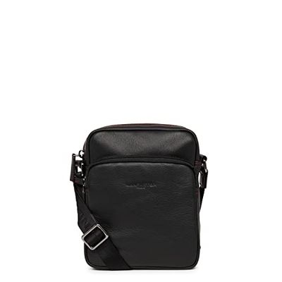 Lancaster Soft Vintage Homme, Bolso para Hombre, Noir_Rouge, Talla única