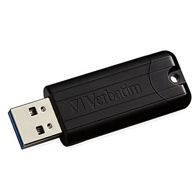 Verbatim 49317 PinStribe USB 3.0-station - 32 GB, USB-stick, snelle gegevensoverdracht, zwart