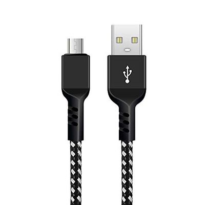 Maclean MCE473 Cable USB a MicroUSB Cable de Carga USB 1m Carga Rápida Cable de Datos de 5V / 2.4A Cable de Conexión Trenzado de Nailon de Alta Velocidad para Transferencia de Datos (MicroUSB)