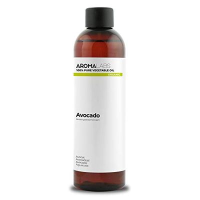 ORGANIC - AVOCADO Oil - 250mL - 100% Pure, Natural, Cold Pressed and AB Certified - AROMA LABS (French Brand)