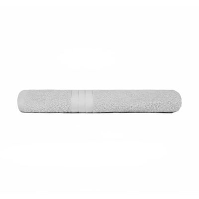 Brentfords Drap de Bain de Luxe 100% Coton Absorbant avec Bordure à séchage Rapide, 90 x 150 cm – Argent