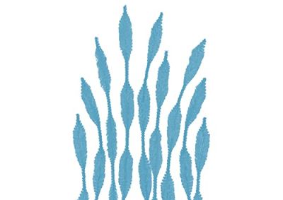 Nettoyeur chenille forme bleue 13 x 30 cm. 25u.