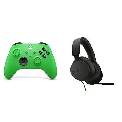 Xbox Wireless Controller – Velocity Green Stereo Headset