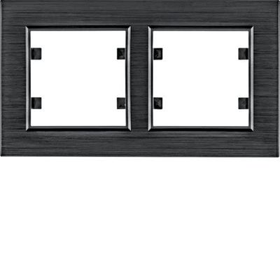 Lumina passion Marco Horizontal de Aluminio 2x Negro WL9223 hager polo 8694407002327
