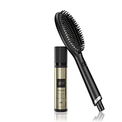 ghd Glide Hot Brush - Hot Brushes for Hair Styling (Black) ghd Bodyguard – Heat Protect Spray