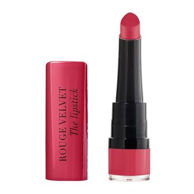 Bourjois Rouge Velvet The Lipstick trwała szminka w sztyfcie, matowa pomadka do ust, efekt do 24h, nr 04 - Hip Hip Pink