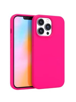 FELONY CASE - iPhone 14 Pro Max hoesje - Stijlvol neon roze siliconen telefoonhoesje - draadloos opladen, 360° schokbestendige beschermhoes voor Apple iPhone 14 Pro Max