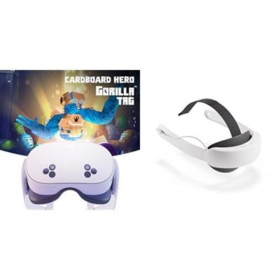 Meta Quest 3S 128 GB - Gorilla Tag Cardboard Headset + Correa Elite con batería