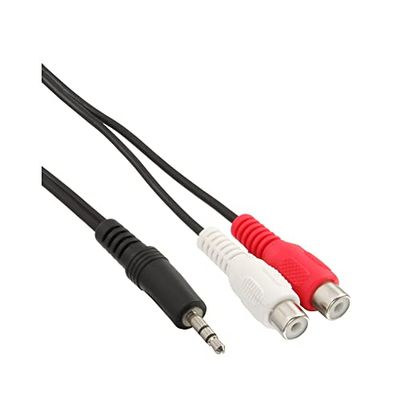 InLine 89941C RCA/jack kabel, 2x RCA aansluiting op 3,5 mm jack stekker, 3m