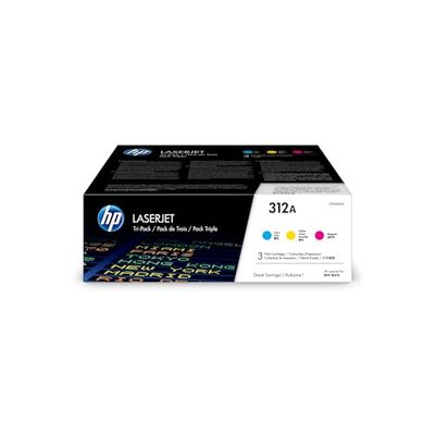 HP CF440AM 312A Original LaserJet Toner Cartridges, Cyan/Magenta/Yellow, Multipack