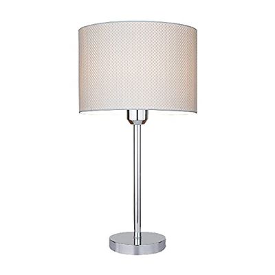 Homemania Lampe de Bureau Class - Bureau, Bureau, Table de Chevet - Beige, Gris, Papier, PVC, Métal 25 X 25 X 49