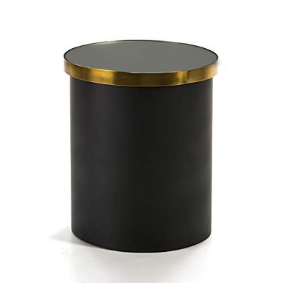 Mesa Auxilar Dorado 43 x 43 x 51 Kristal/Metaal Dorado/Zwart
