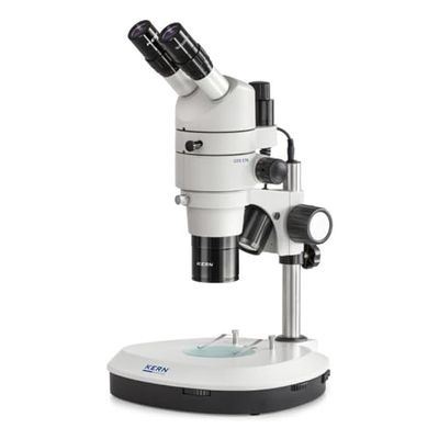 Stereo-zoom microscoop [Kern OZS 574] De grootzoomparallel voor professionele gebruiker, tubus: trinoculair, oculair: HWF 10 x Ø22 mm, gezichtsveld: Ø27,5-2,75 mm, lens: 0,8 x - 8x, standaard: S