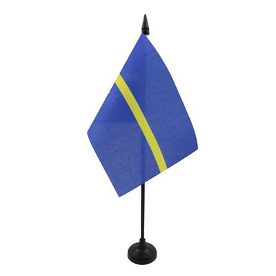 BANDERA de MESA de NAURU 15x10cm - BANDERINA de DESPACHO NAURUANA 10 x 15 cm - AZ FLAG